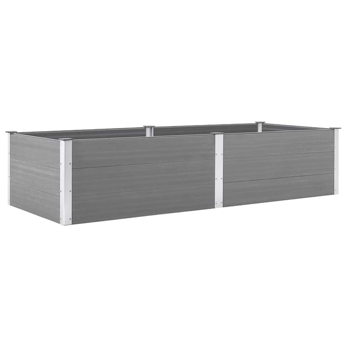 vidaXL - Plantenbak - verhoogd - 250x100x54 - cm - HKC - grijs
