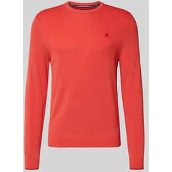gebreide pullover met labelstitching