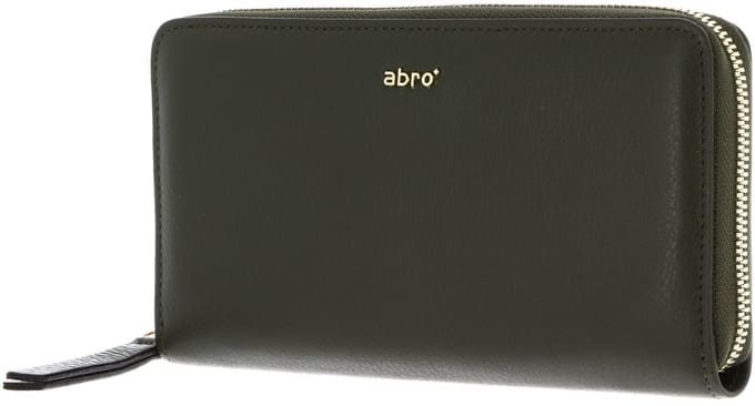 abro portemonnee Leather Dalia Wallet Oliv donkergroen