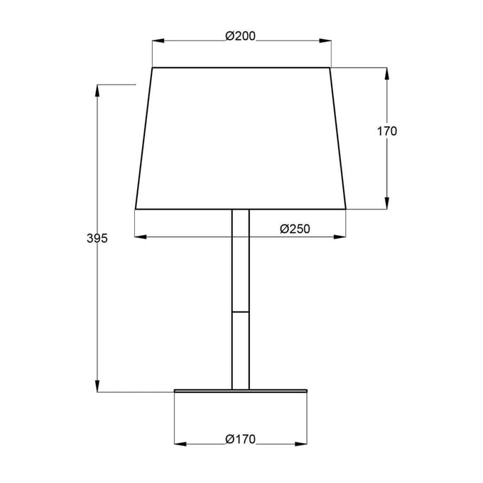 Aluminor Tafellamp Mikado LT met stoffen kap
