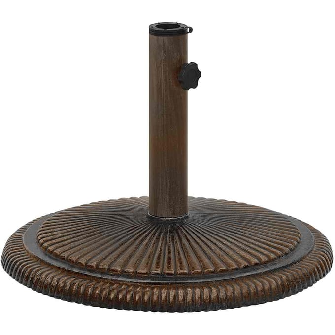 vidaXL - Parasolvoet - 45x45x30 - cm - gietijzer - bronskleurig