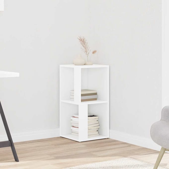 vidaXL - Hoekkasten - 33 - x - 33 - x - 67 - cm - Engineered - wood - Wit