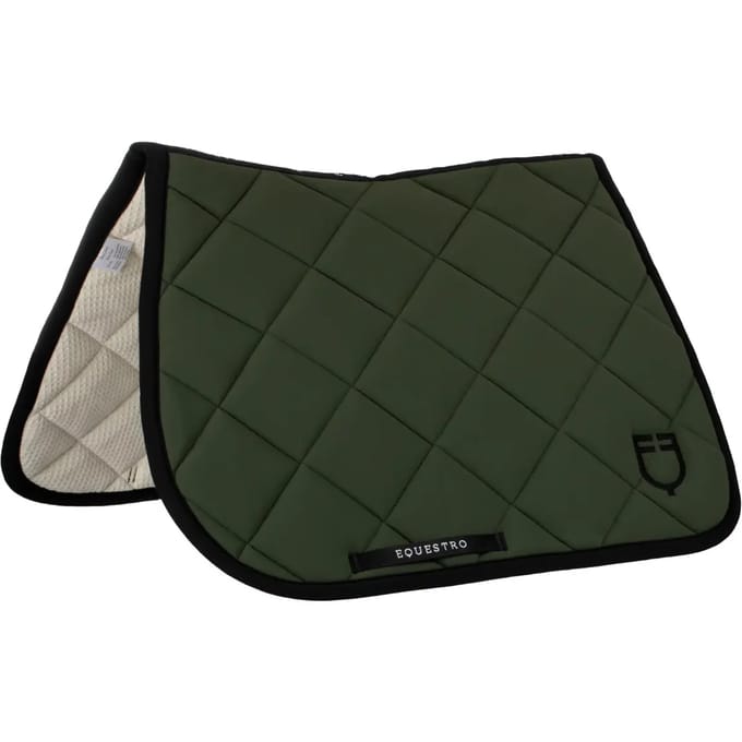 Springzadel met geborduurd logo voor paard Equestro