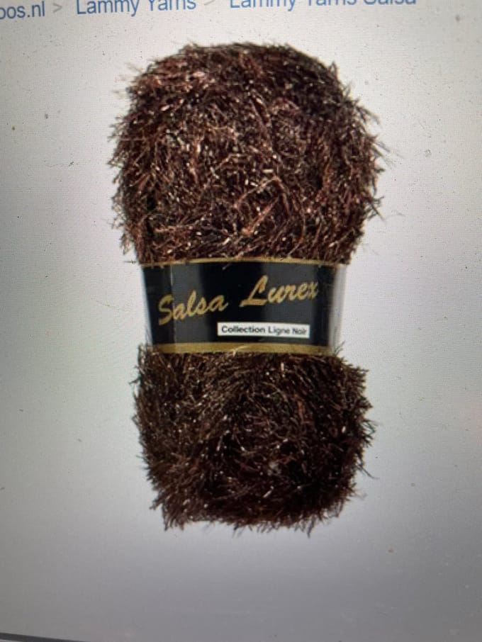SALSA LUREX EYELASH GAREN - BRUIN 05 - PER 3 STUKS.