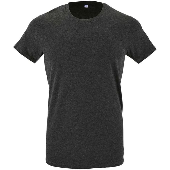 SOLS Heren Regent Polycotton Slim T-Shirt (Houtskoolmelange)