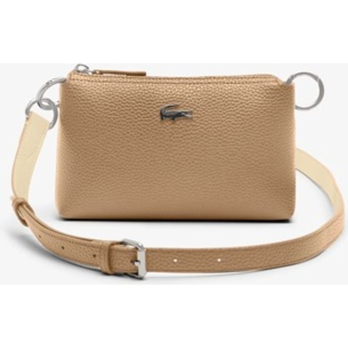 LACOSTE schoudertas Crossover Bag Noir Farine zwart