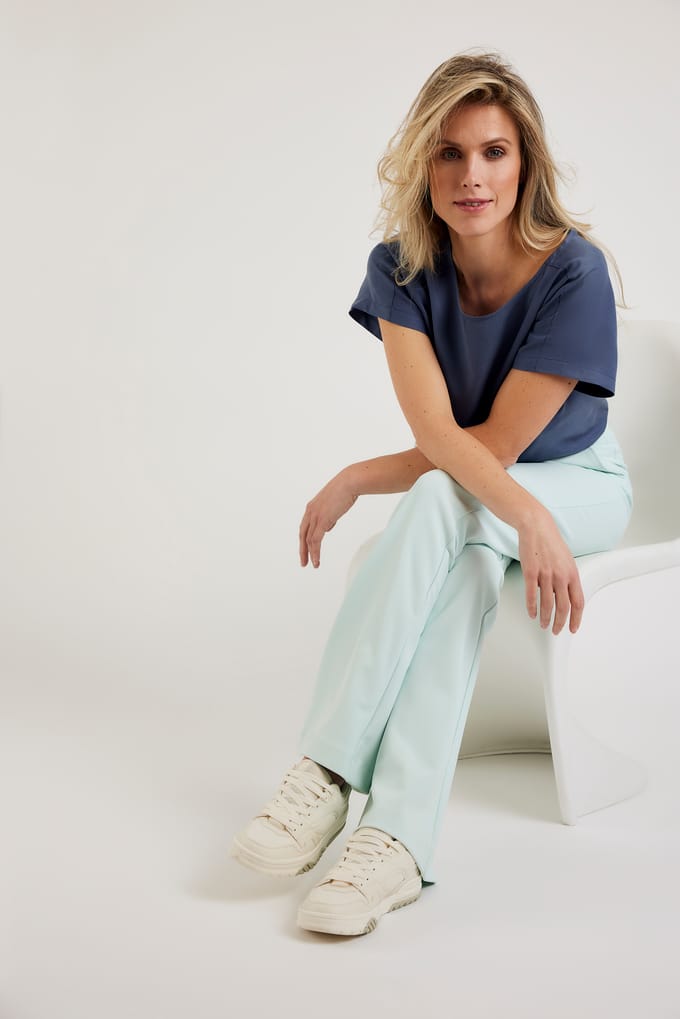 Corel - Dames Broek Boa Flare Pants - Blauw - Maat 36