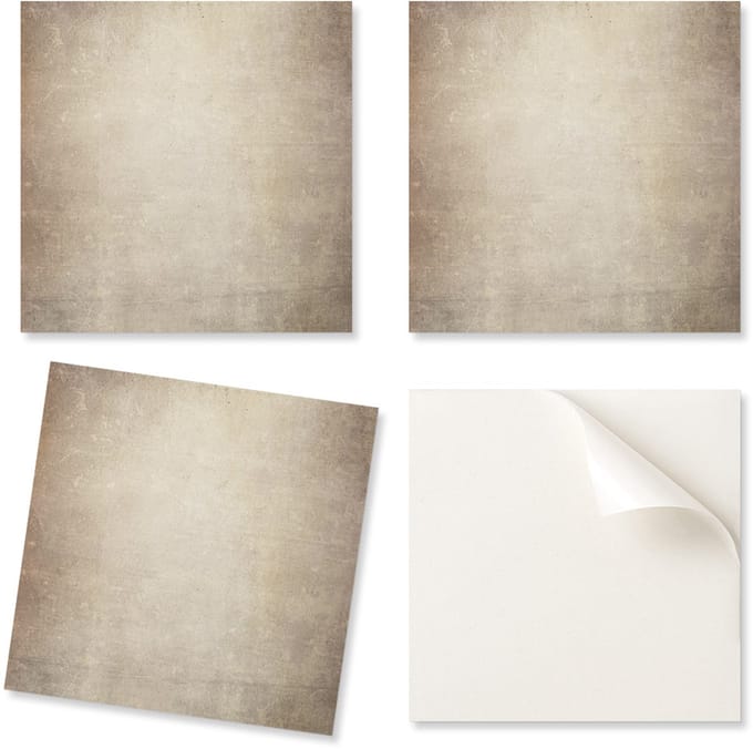 Decoratieve vinyl wandtegels met een print van een oude muurstructuur, 9x30x30 cm