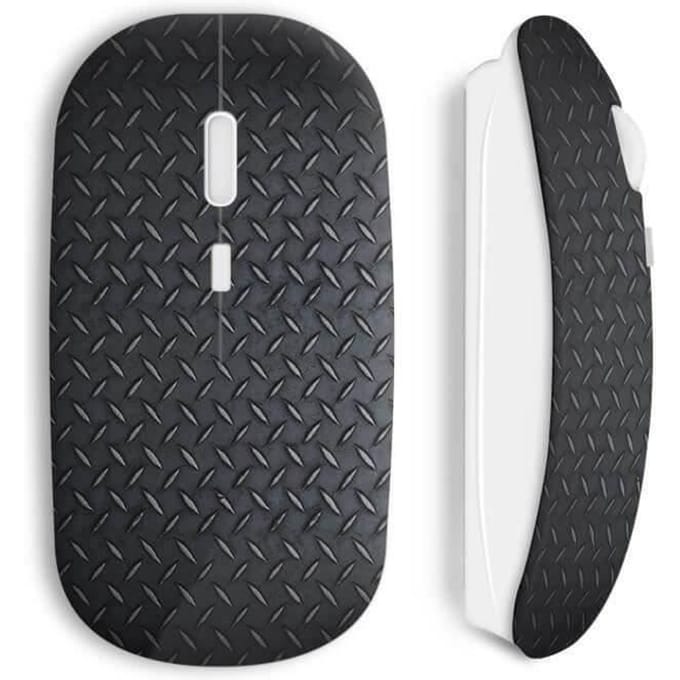 Souris sans fil - Plaque d'acier - Noir - Compatible Mac et PC - USB - WiFi