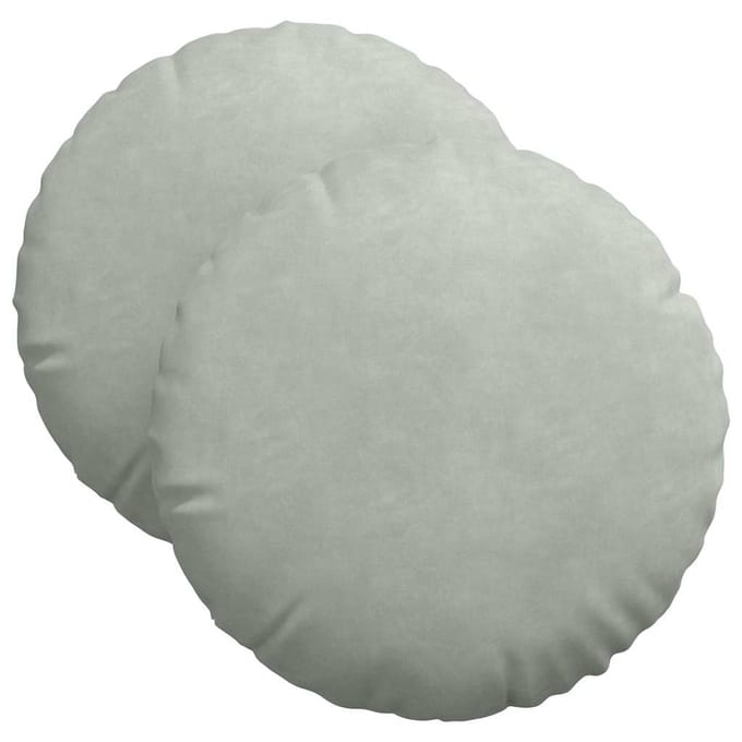 vidaXL - Zitkussens - 2 - pcs - Lichtgrijs - Ø - 40 - x - 13 - cm - Fluweel