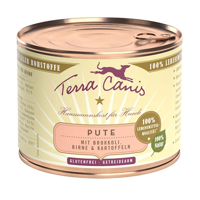 Terra Canis 6 x 200 g - Kalkoen met Aardappelen, Groenten & Peer