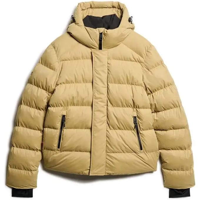 Superdry - Onze Sport-pufferjas van microvezel met capuchon - Heren - Gewatteerde jassen