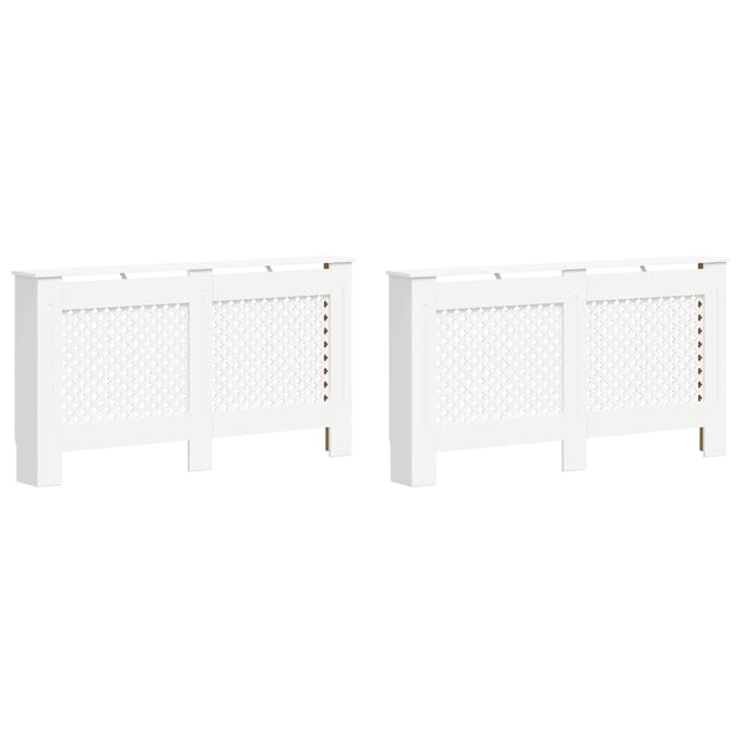 vidaXL Radiatorombouwen 2 st 152x19x81.5 cm MDF wit