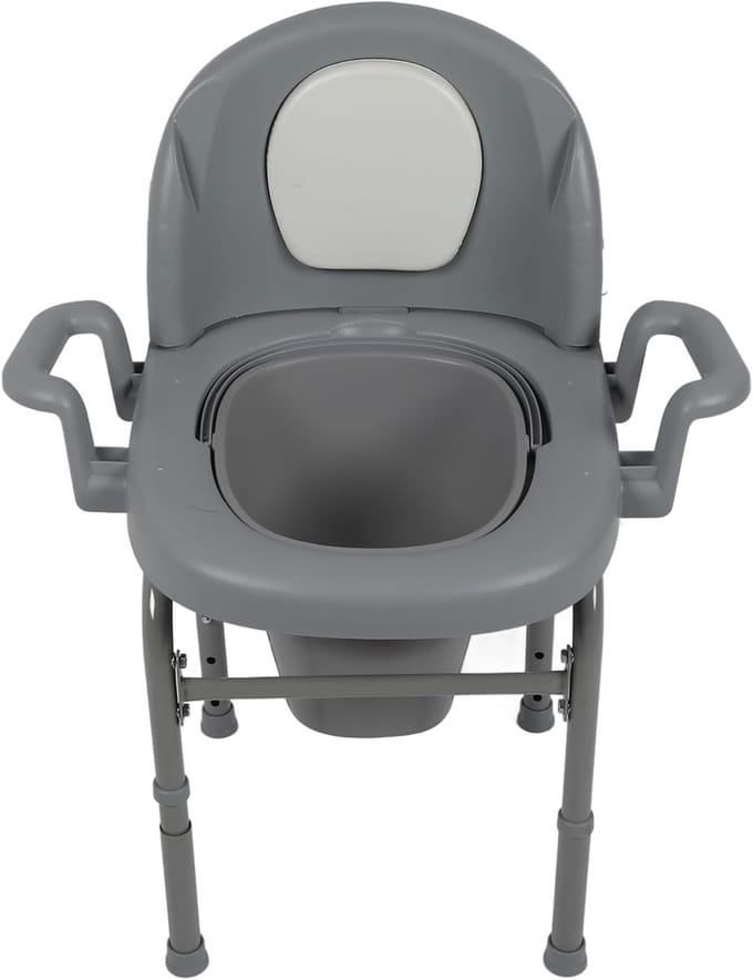 Toiletstoel - Commode - Thuiszorg - In hoogte verstelbaar - 52 x 43 x 26 cm