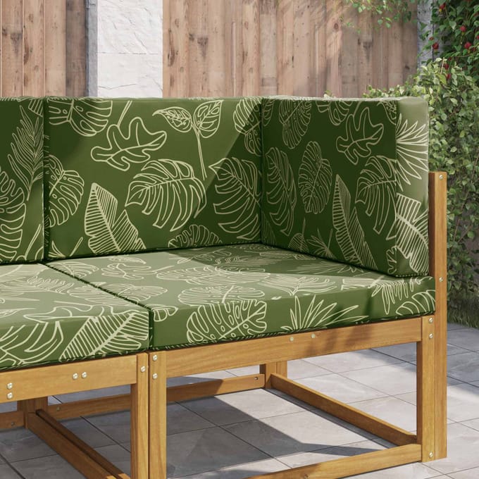 vidaXL - Buitenbankkussen - Polyester - Blad - Design - 80 - x - 80 - cm - Blad - Design