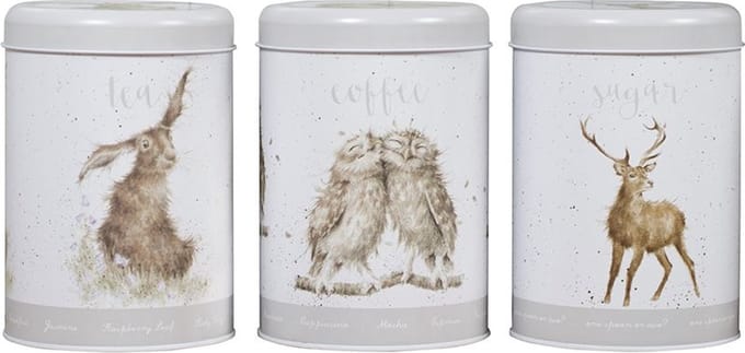 Wrendale - Tin Tea Coffee Sugar - Country Animals