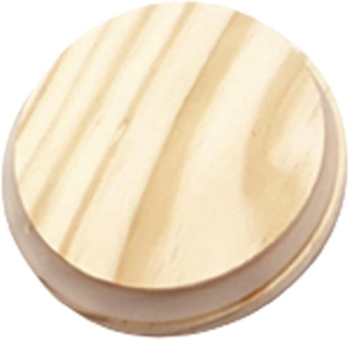 Houten Deksel - Beker Deksel - Dranken Afdekken - Lekvrij Ontwerp - 92 mm - Houtkleur