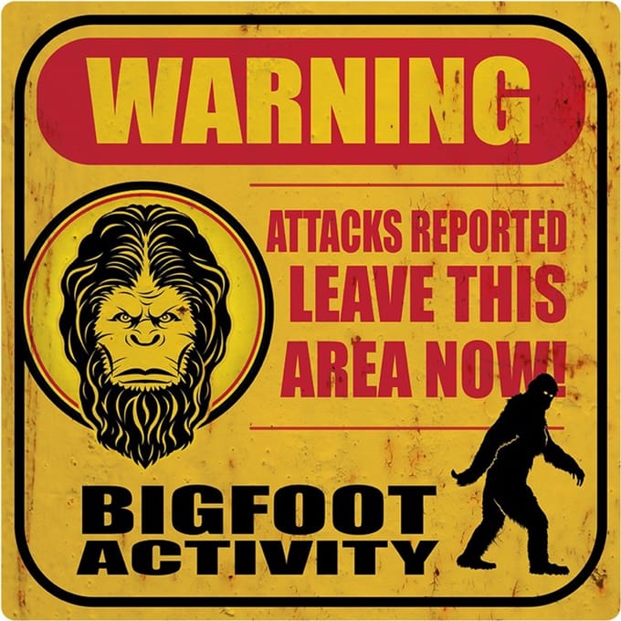 Signs USA - retro wandbord - dibond - Bigfoot - 35 x 35 cm