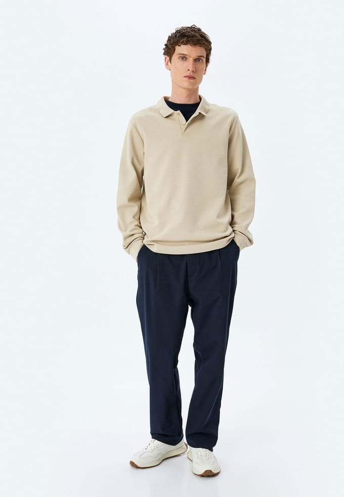 Polokraag Normaal Sweatshirt