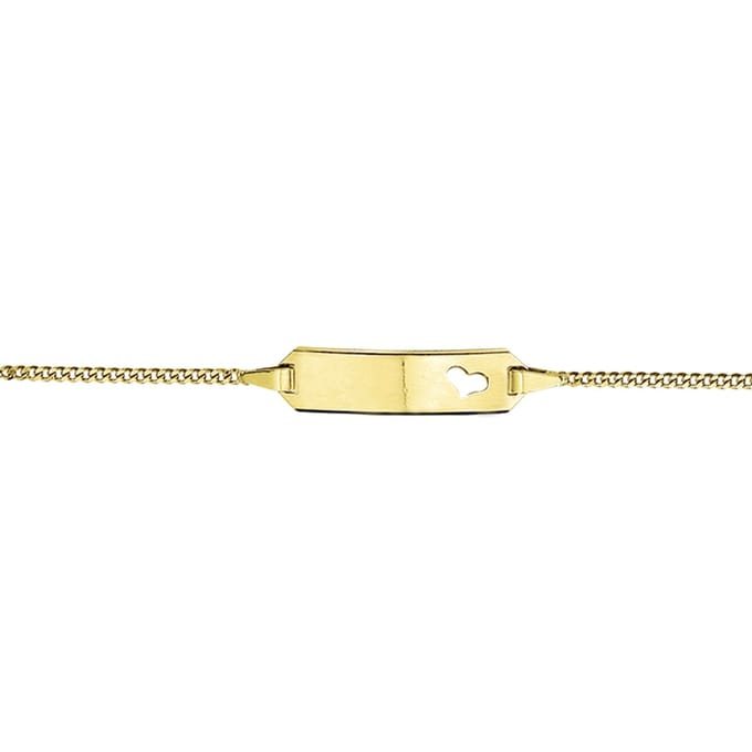 9k Graveerarmband Hart Plaat 5,0 Mm