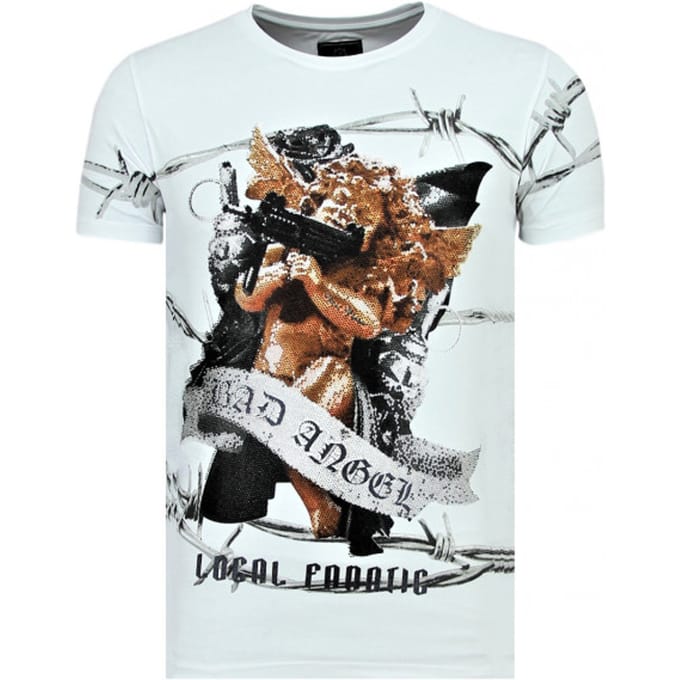 Bad Angel - Coole T shirt Heren - 6318W - Wit