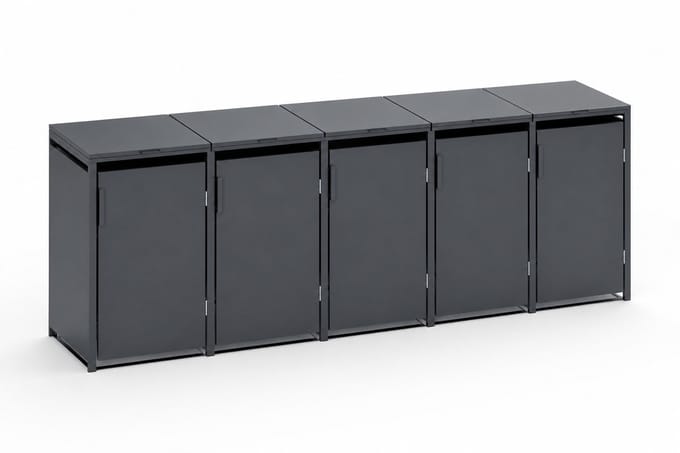 TuinChamp Container berging staal Holten 5 containers - Kliko ombouw