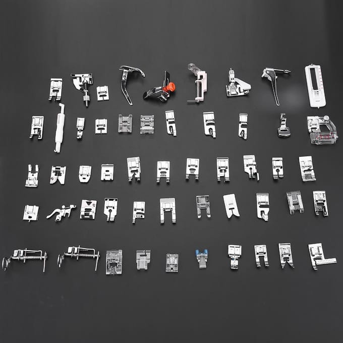 52-delige set Stitch Loopvoet Drukvoeten Kit Huishoudelijke Multifunctionele Naaimachine Onderdeel gray