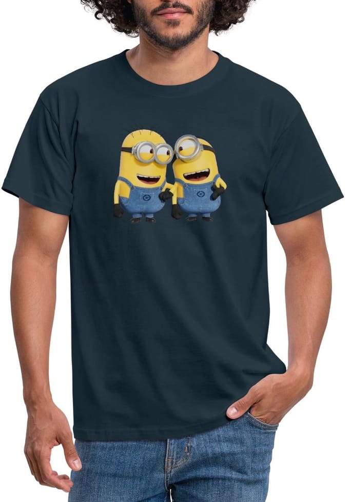 Minions Phil En Stuart Grappig T-Shirt Heren