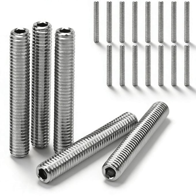 Set van 20 Verstelbare Schroeven M6 RVS 40 mm voor Montage en Meubels