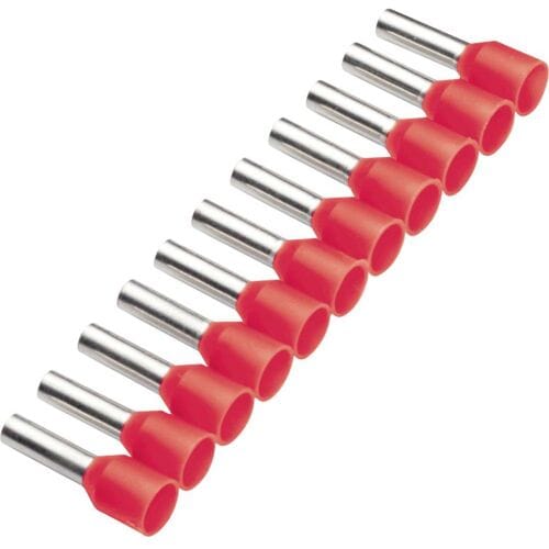 Cimco 187502 Adereindhulzen 1 mm² Deels geïsoleerd Rood 500 stuk(s)