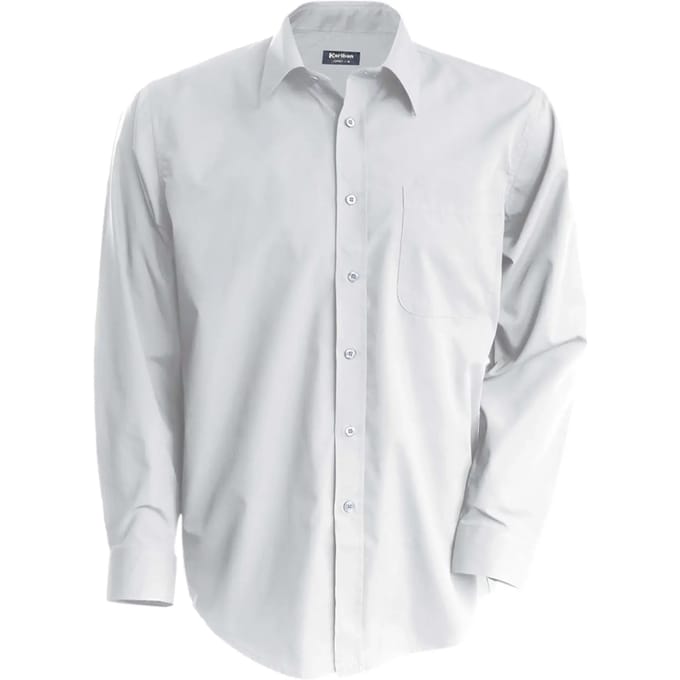 Kariban Kinder poplin overhemd lange mouwen K521 - White - 10/12 Y (10/12 ans)