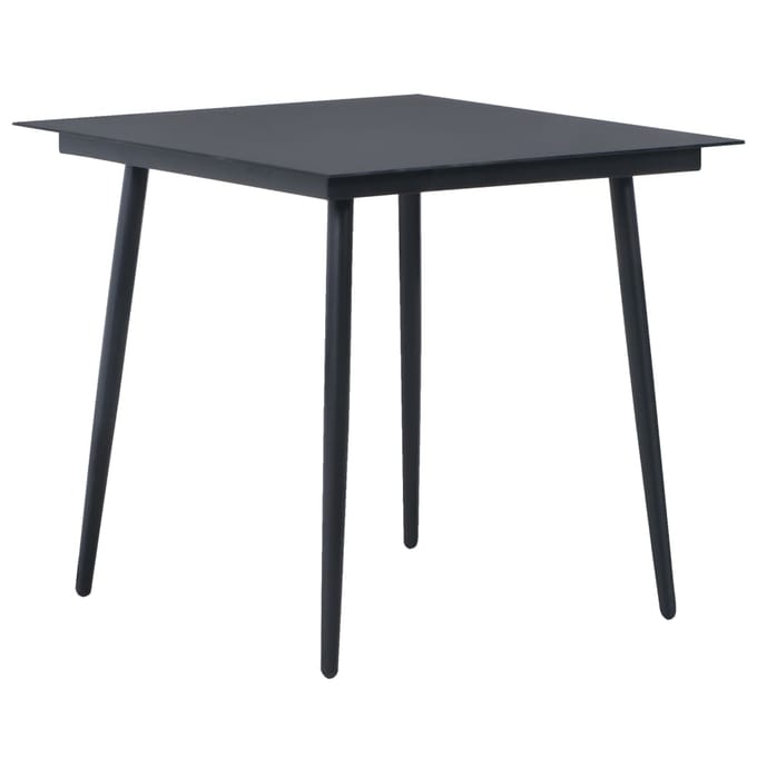 vidaXL - 3-delige - Tuinset - PVC-rattan - zwart