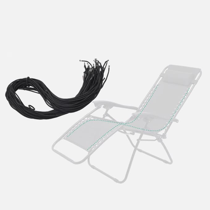 Vervangend snoer voor Zero Gravity Chair Universele relaxfauteuil Elastische veters Stoelaccessoires Reparatie zwart