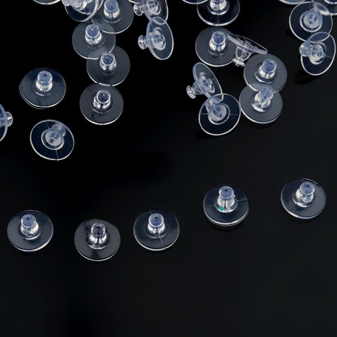 100 stuks transparante siliconen oorbelstoppers, oorbelbevindingen, achtermoeren