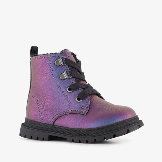 Blue Box meisjes veterboots roze paars - Maat 20 - Uitneembare zool