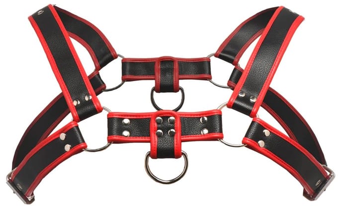 bulldog harnas - rood