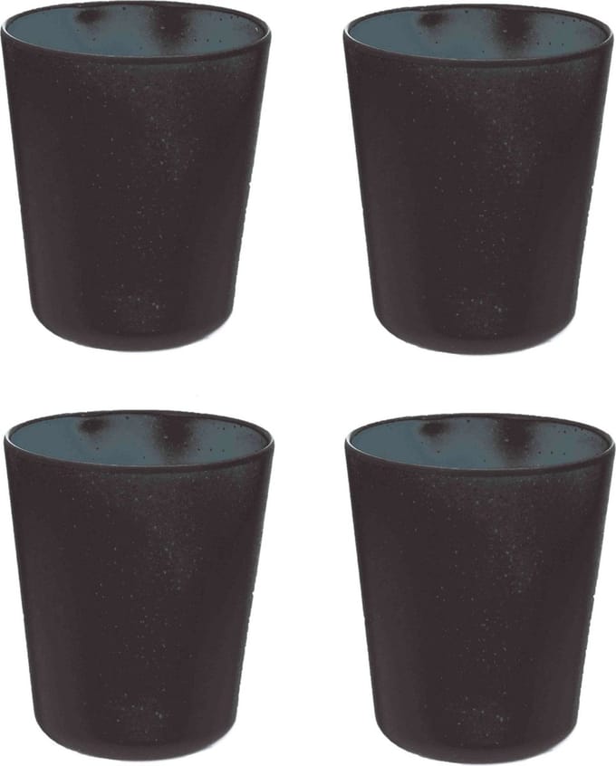 Excellent Houseware - Onbreekbare bekers - 8x - grijs - melamine - 450 ml