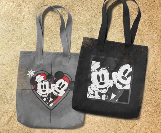 Disney Mickey Mouse & Friends tas grijs 42x38cm
