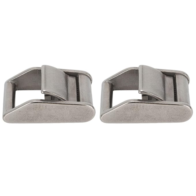 2 Stuks Cam Gespen 316 Roestvrij Staal Heavy Duty Druk Vastbinden Webbing Sjorren Lading 27mm gray