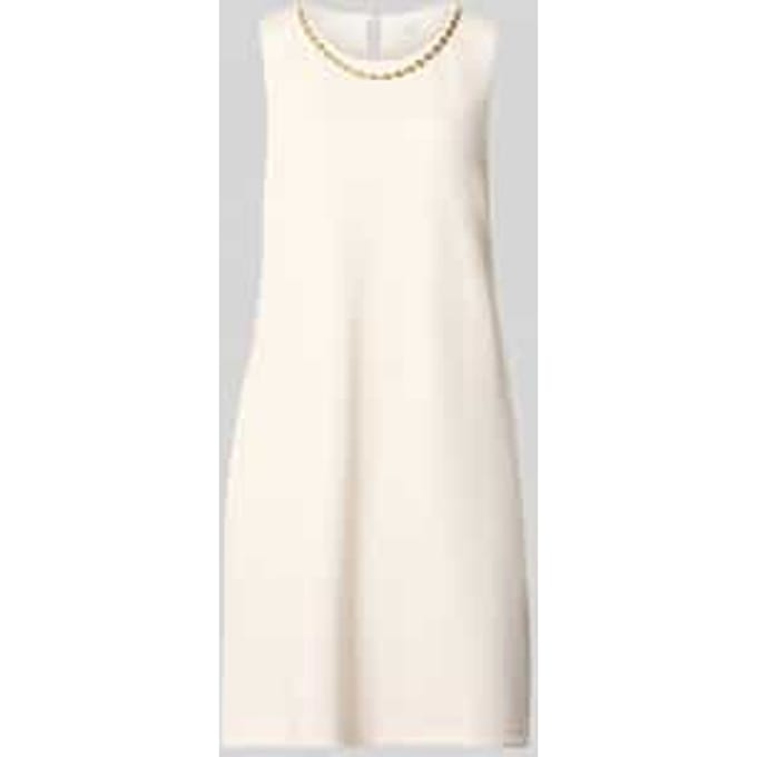 relaxed fit jurk met viscose in knielengte