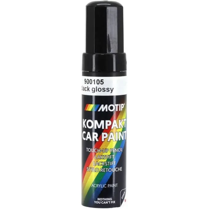 Motip 900105 - Auto lakstift - Hoogglans Zwart - 12 ml