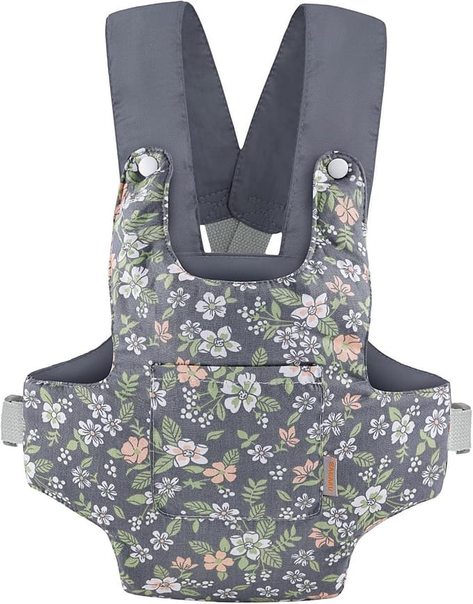 Poppen Draagzak - Poppen Accessoire - Kind Spel - Drie Draagwijzen - 33 x 28 cm - Grijs