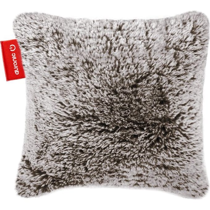Auronic Warmtekussen - Teddy - 45x45 - Draadloos - Oplaadbaar - Elektrisch kussen - Infrarood - Grijs
