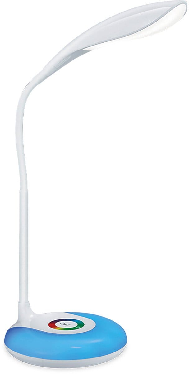 LED Bureaulamp - Braytron - 5W 400lm - Helder/Koud Wit 5000K + RGB - Dimbaar - Wit