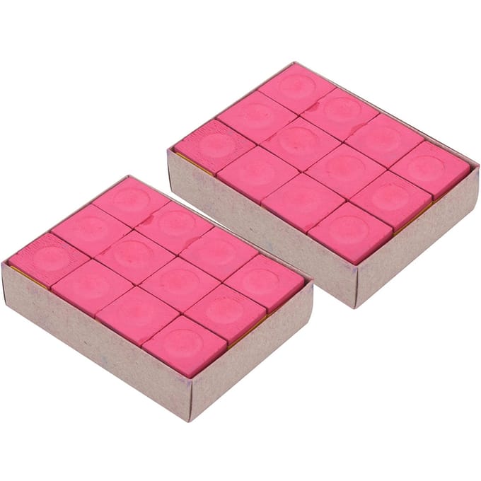 24 stuks NoSlip Keutopkrijt Biljart Pool Keu Droog Krijt Accessoire Keu Krijt(Rood ) pink