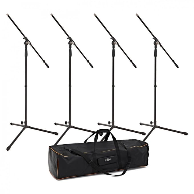 4 Boomarm Microfoonstatieven met Draagtas van Gear4music