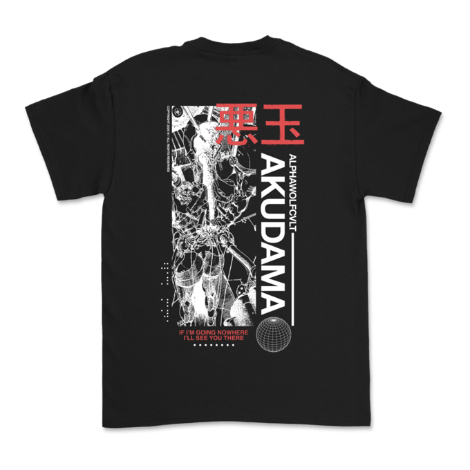 Alpha Wolf T-shirt - Akudama - S tot 3XL - voor Mannen - zwart