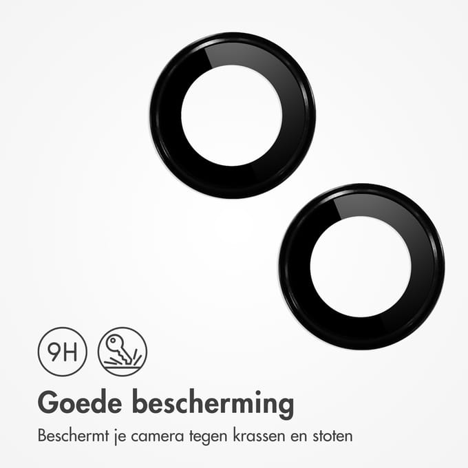 imoshion Camera Lens Protector - Geschikt voor iPhone 15 Plus/ iPhone 15 - 2 Pack - Zwart