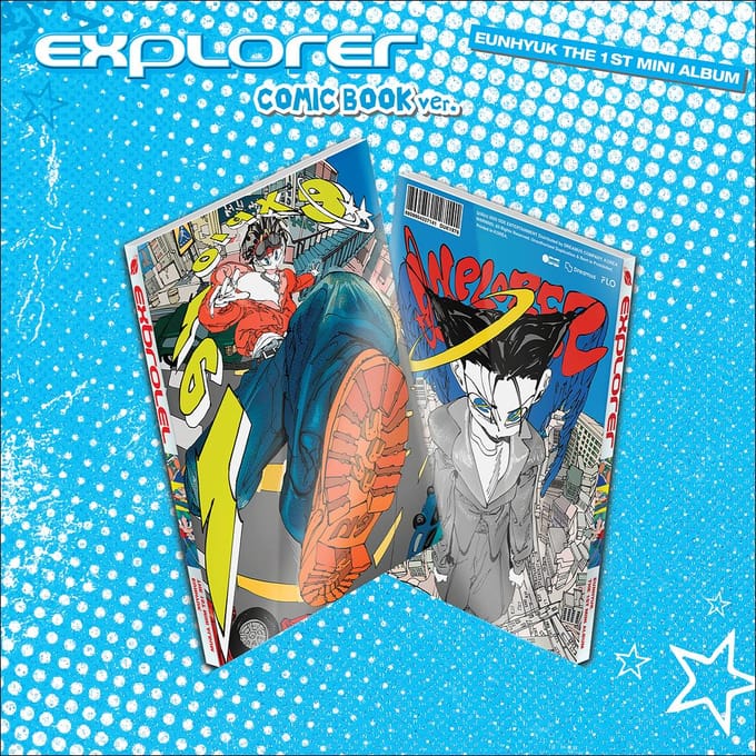 EUNHYUK (SUPER JUNIOR) - EXPLORER 1e Mini Album (Stripboek Ver.) + Gratis geschenk 1EA gray