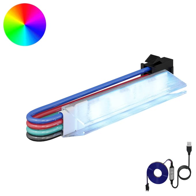 vidaXL LED-strip 12 st Zwart en Wit Koper en kunststof